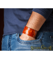 Genuine Leather Bracelet Cuff Wristband People  Carving Leather 